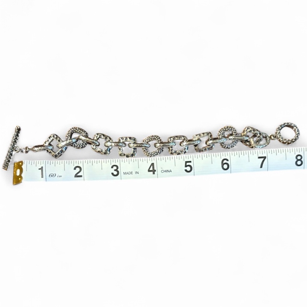 Dian Malouf Sterling Silver Toggle Bracelet - Picture 4 of 5